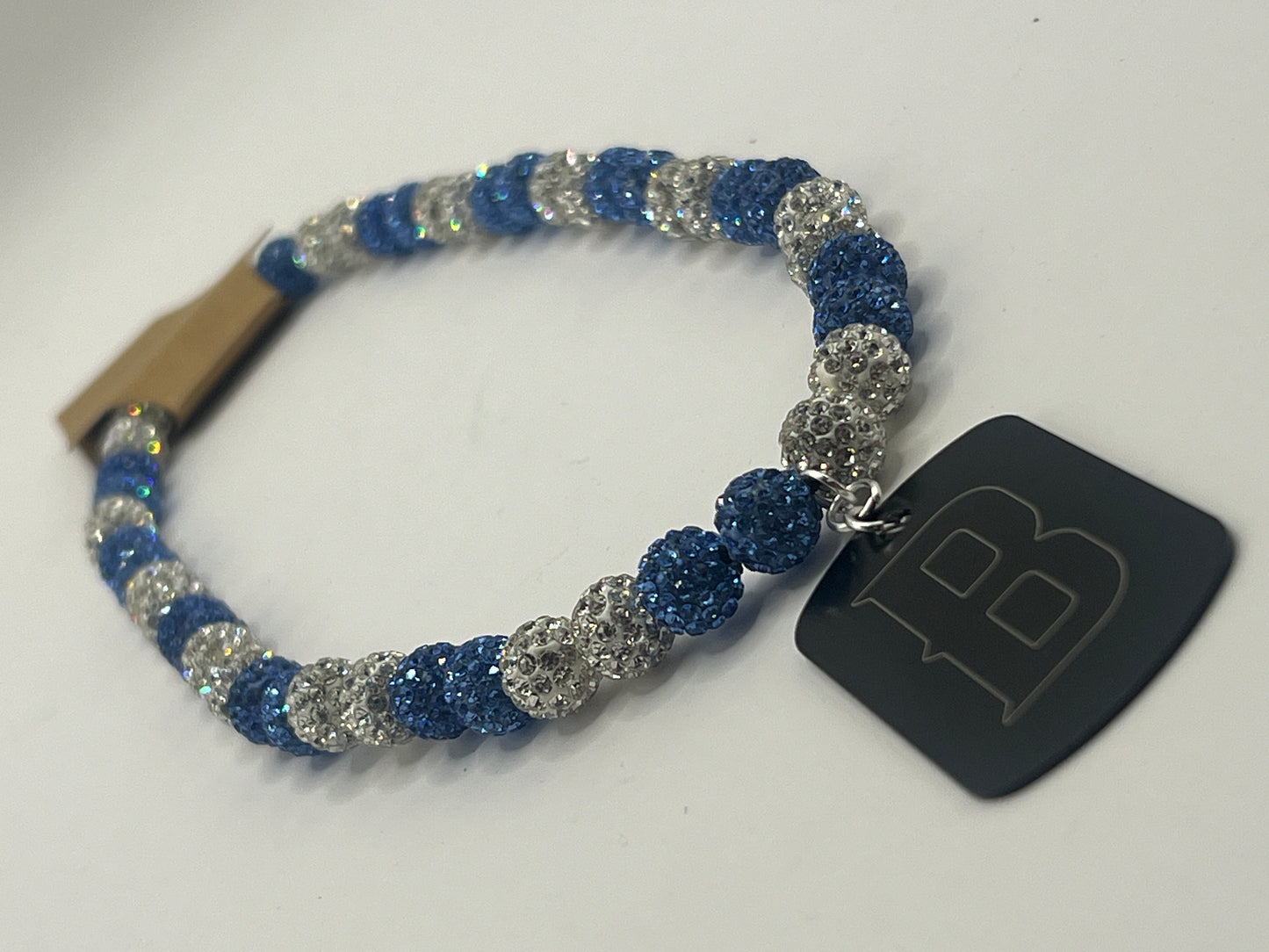 "ICE BLUE/WHITE" - Swing Bling Necklace