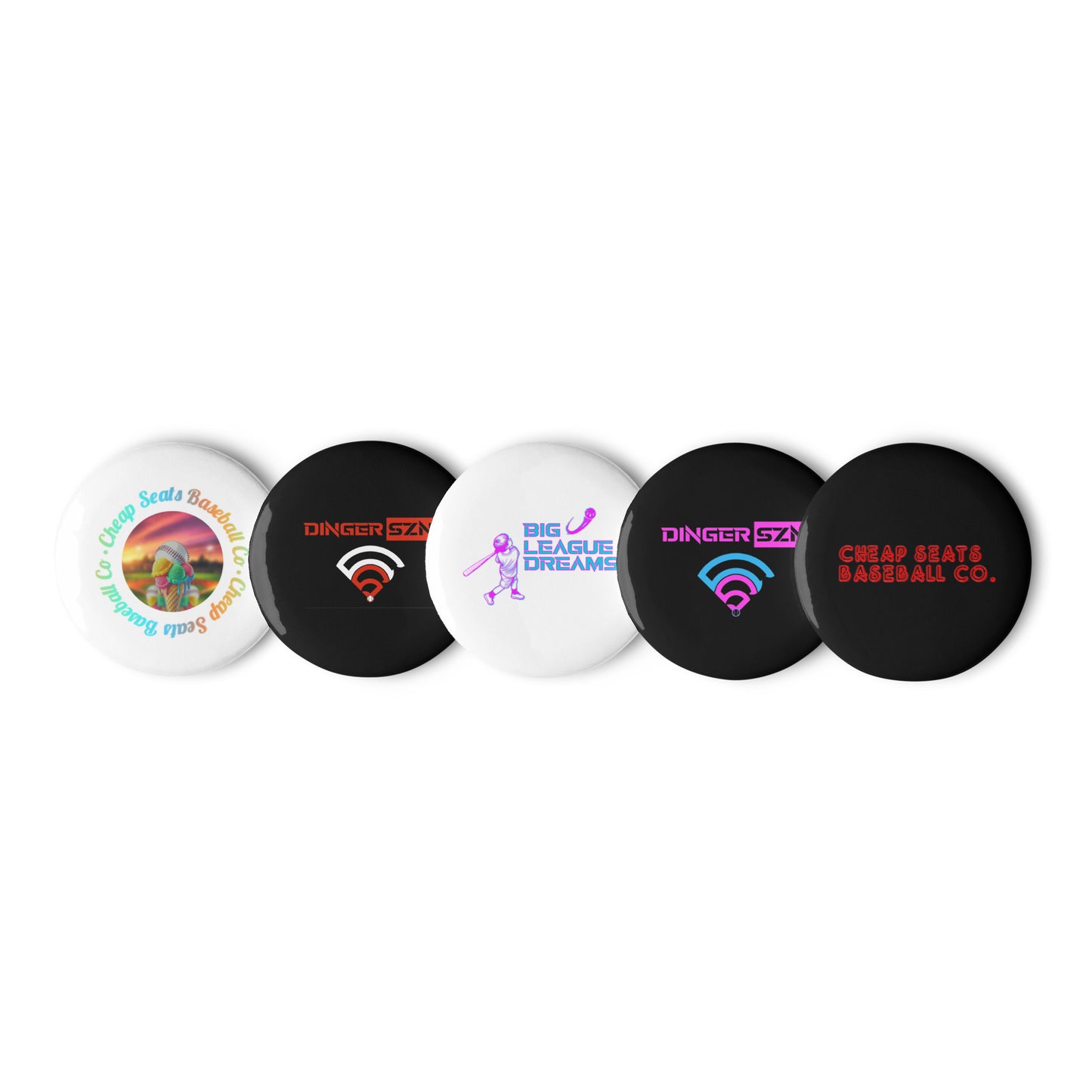 Cheap Seats Baseball Co. Batbag Pin Set
