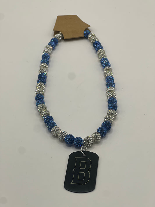 "ICE BLUE/WHITE" - Swing Bling Necklace