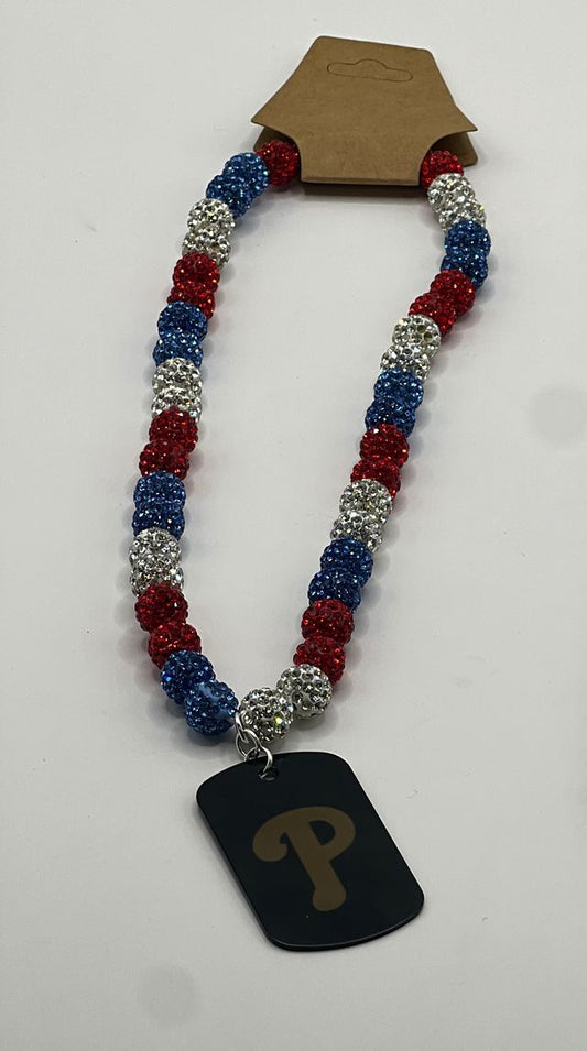 "RED/WHITE/BLUE" - Swing Bling Necklace