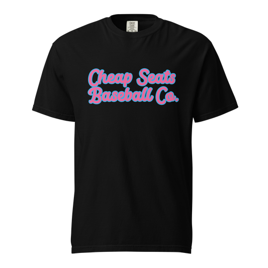 "Bubble Gum" Cheap Seats Baseball Co. Logo T-Shirt