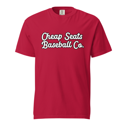 "Cardinal" Cheap Seats Baseball Co. Logo T-Shirt