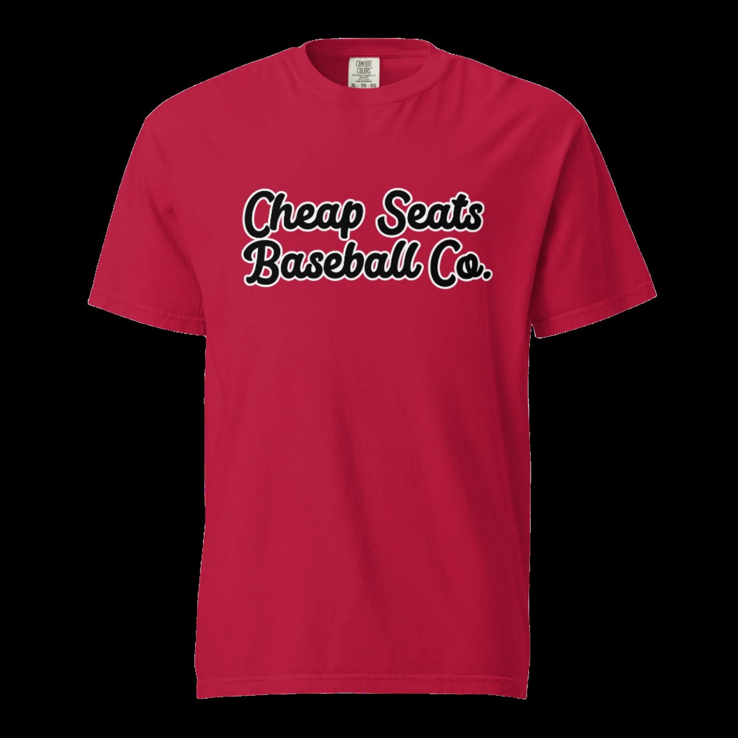 "Cardinal" 2.0 Cheap Seats Baseball Co. Logo T-Shirt